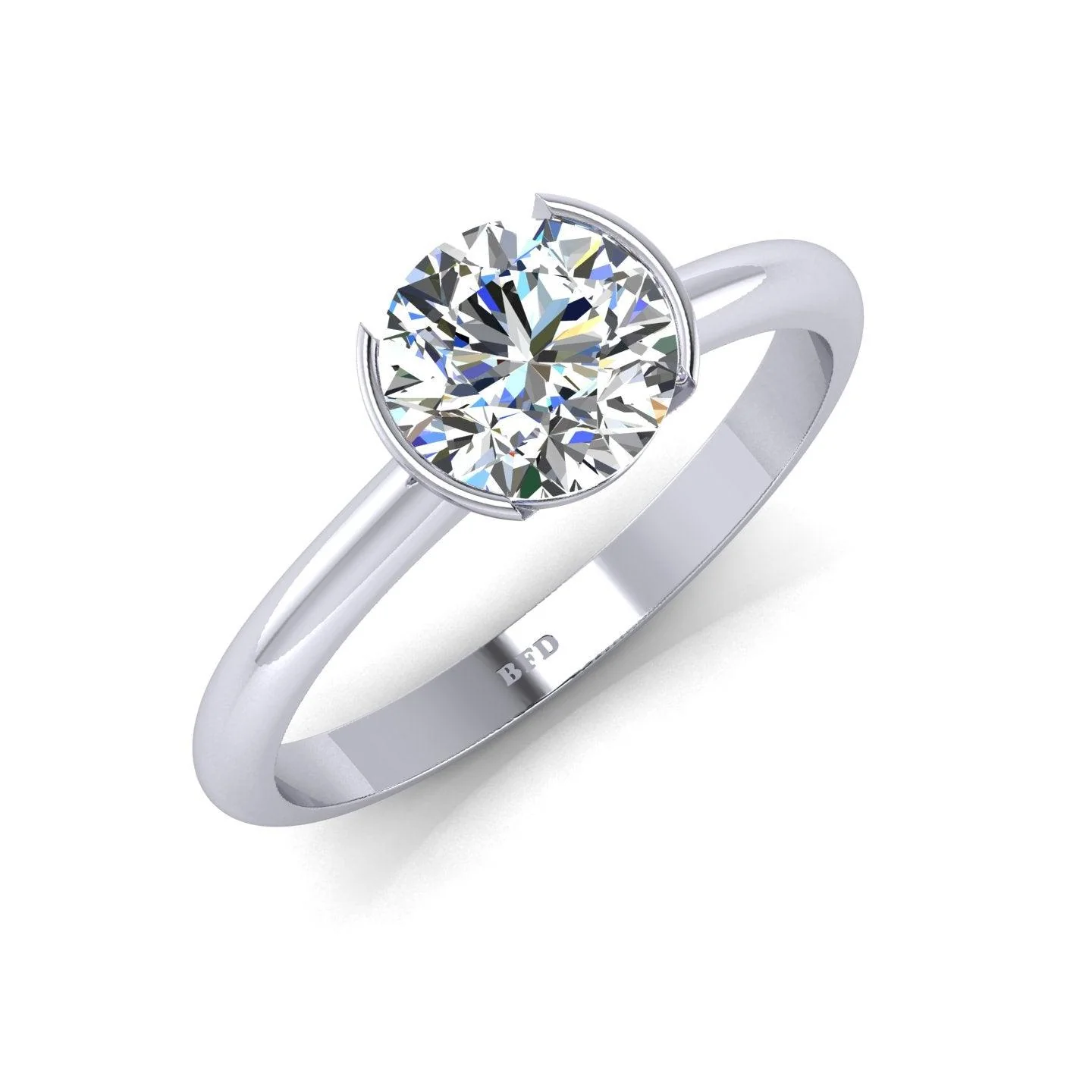 Certified Round Diamond Solitaire Engagement Ring 1.00CT E/VS - Image 4