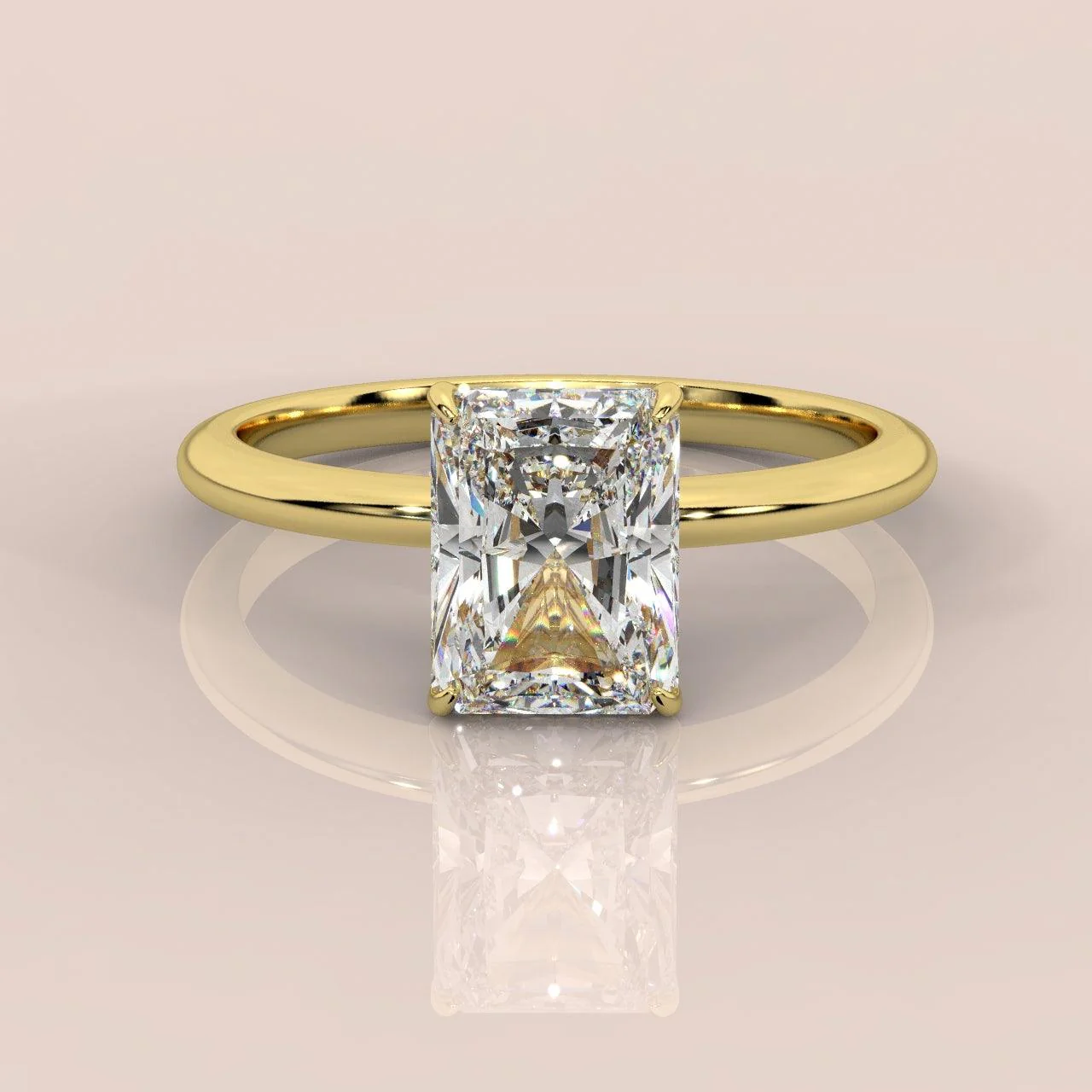 Last Piece IGI Certified VS Quality 1.00-1.50Ct Radiant Diamond Hidden Halo Engagement Ring - Image 5