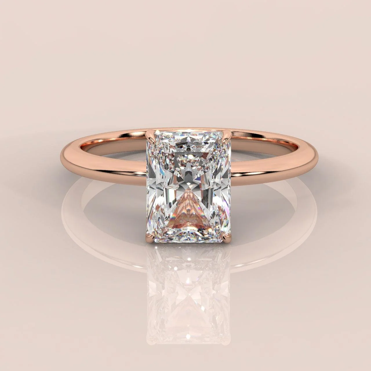 Last Piece IGI Certified VS Quality 1.00-1.50Ct Radiant Diamond Hidden Halo Engagement Ring - Image 6