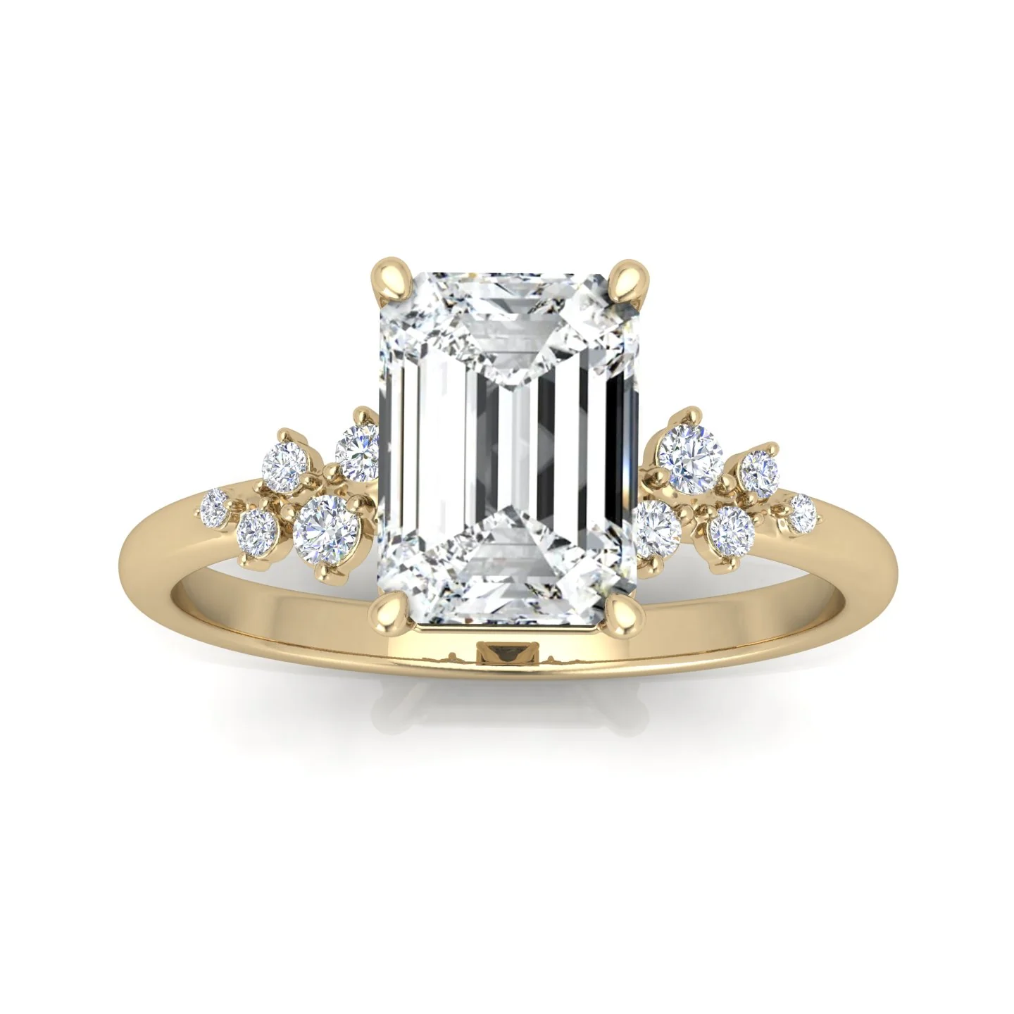 Jasmine Emerald Diamond Engagement Ring - Image 12
