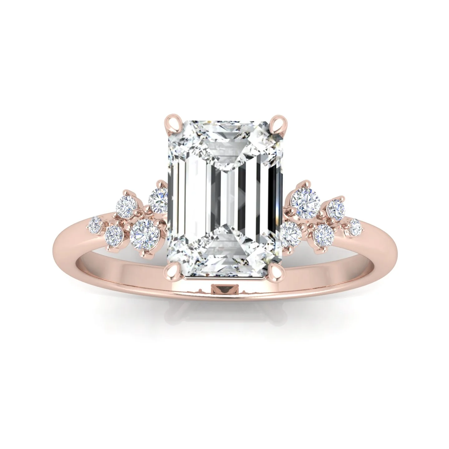 Jasmine Emerald Diamond Engagement Ring - Image 13