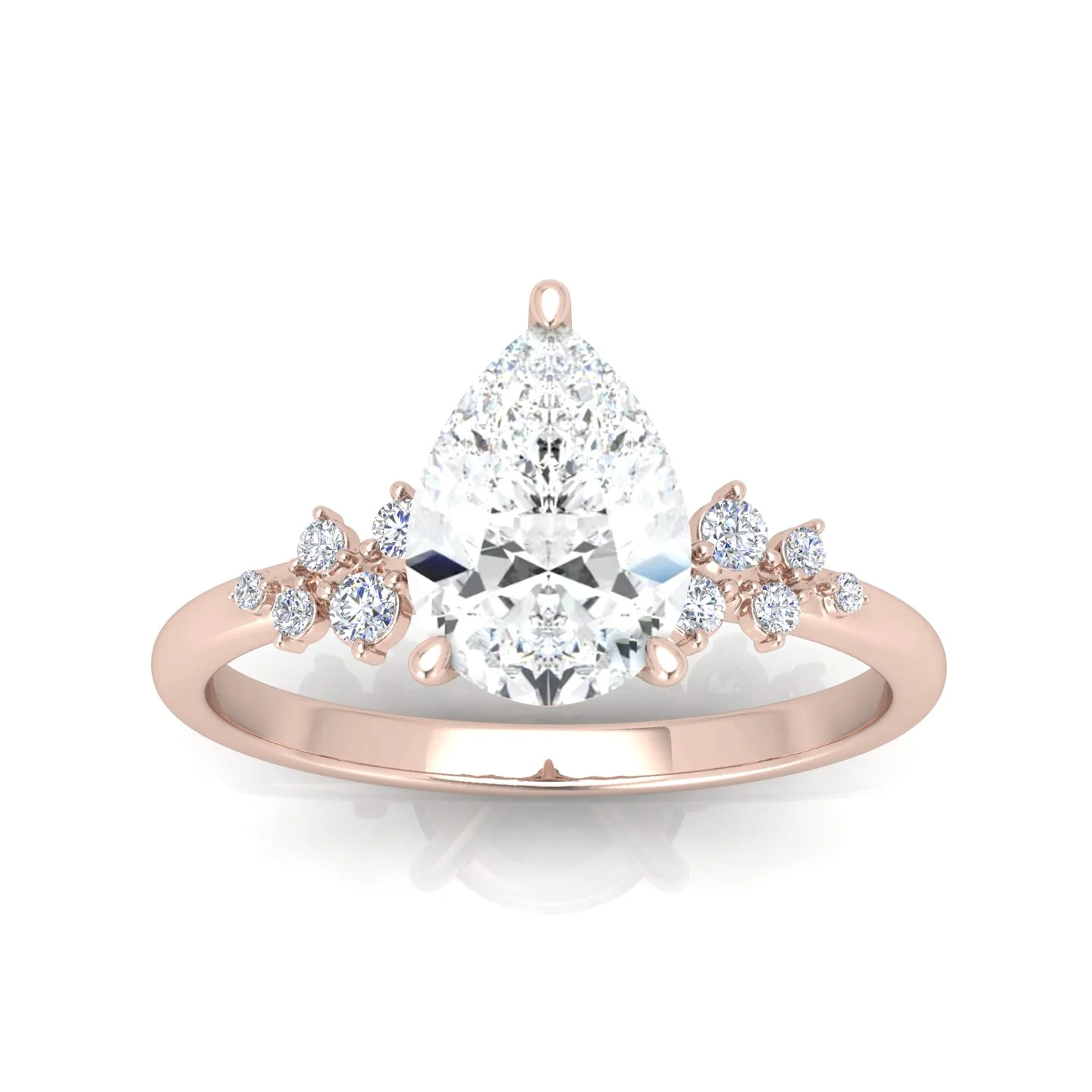 Jasmine Pear Diamond Engagement Ring - Image 10