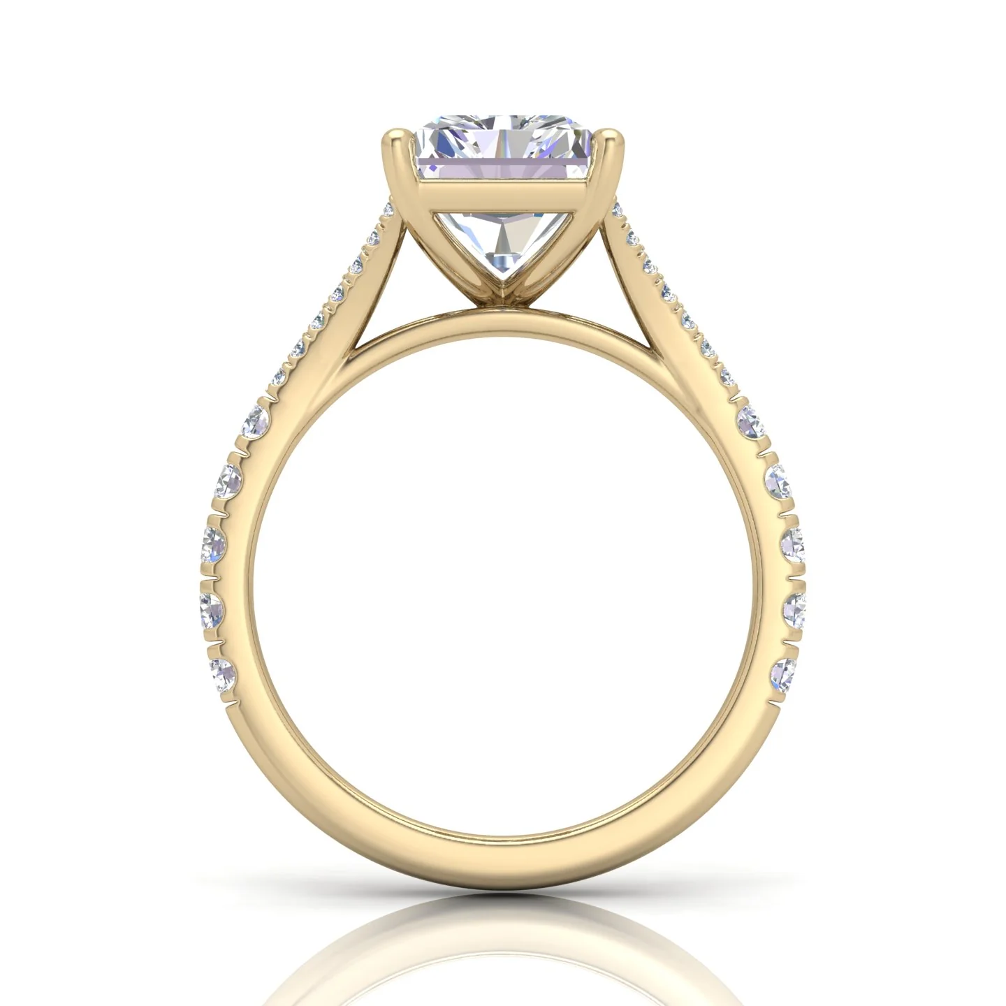 Julie Radiant Diamond Split Shank Engagement Ring - Image 7
