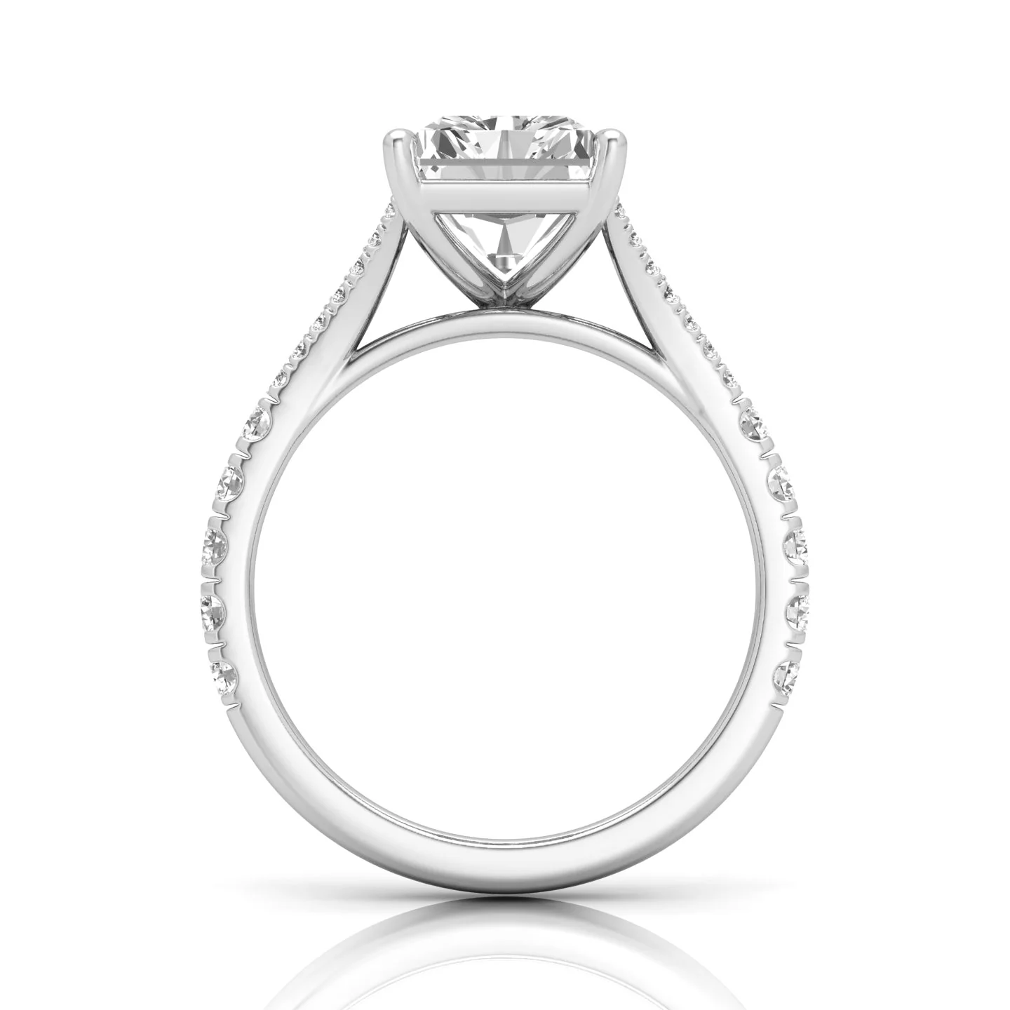 Julie Radiant Diamond Split Shank Engagement Ring - Image 8