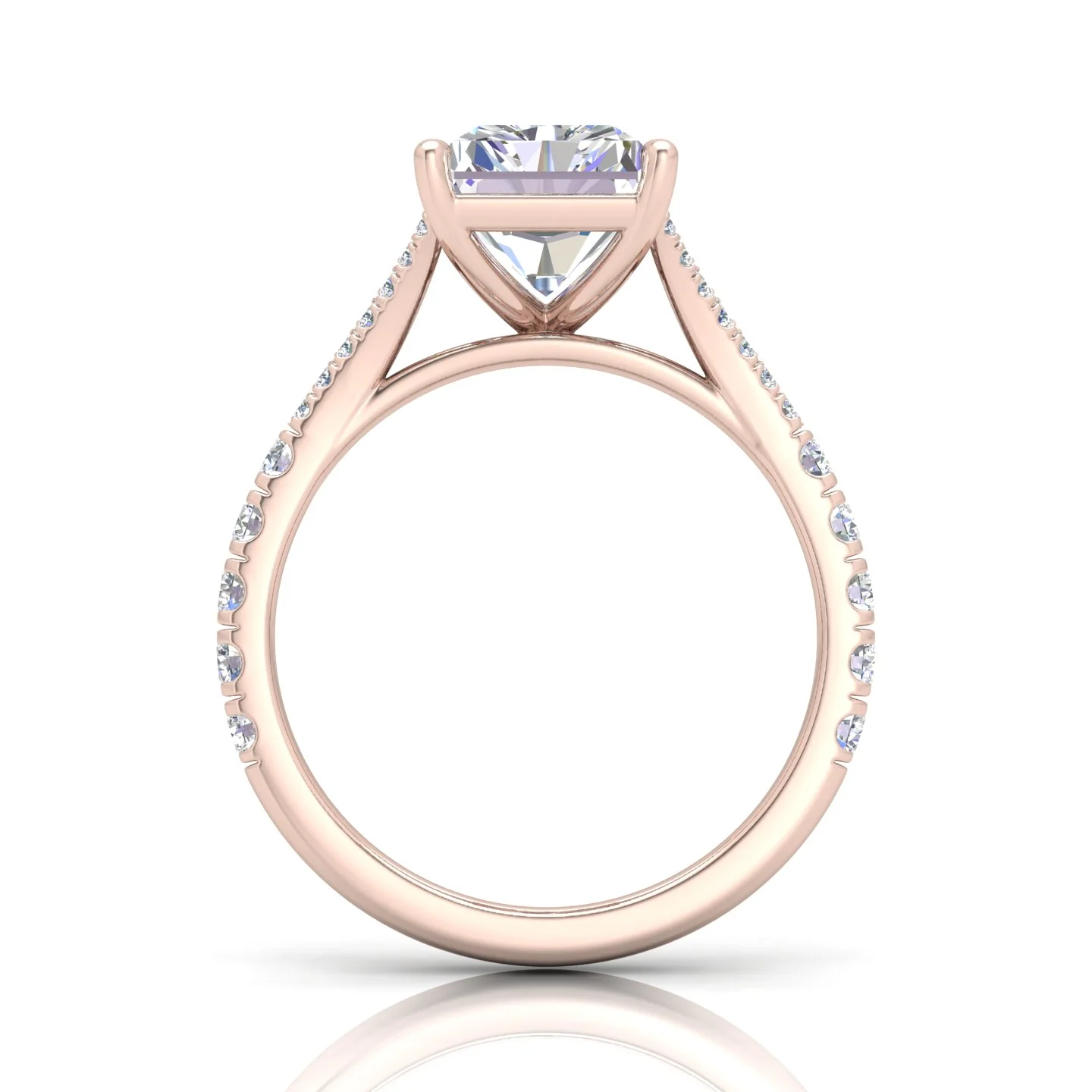 Julie Radiant Diamond Split Shank Engagement Ring - Image 9