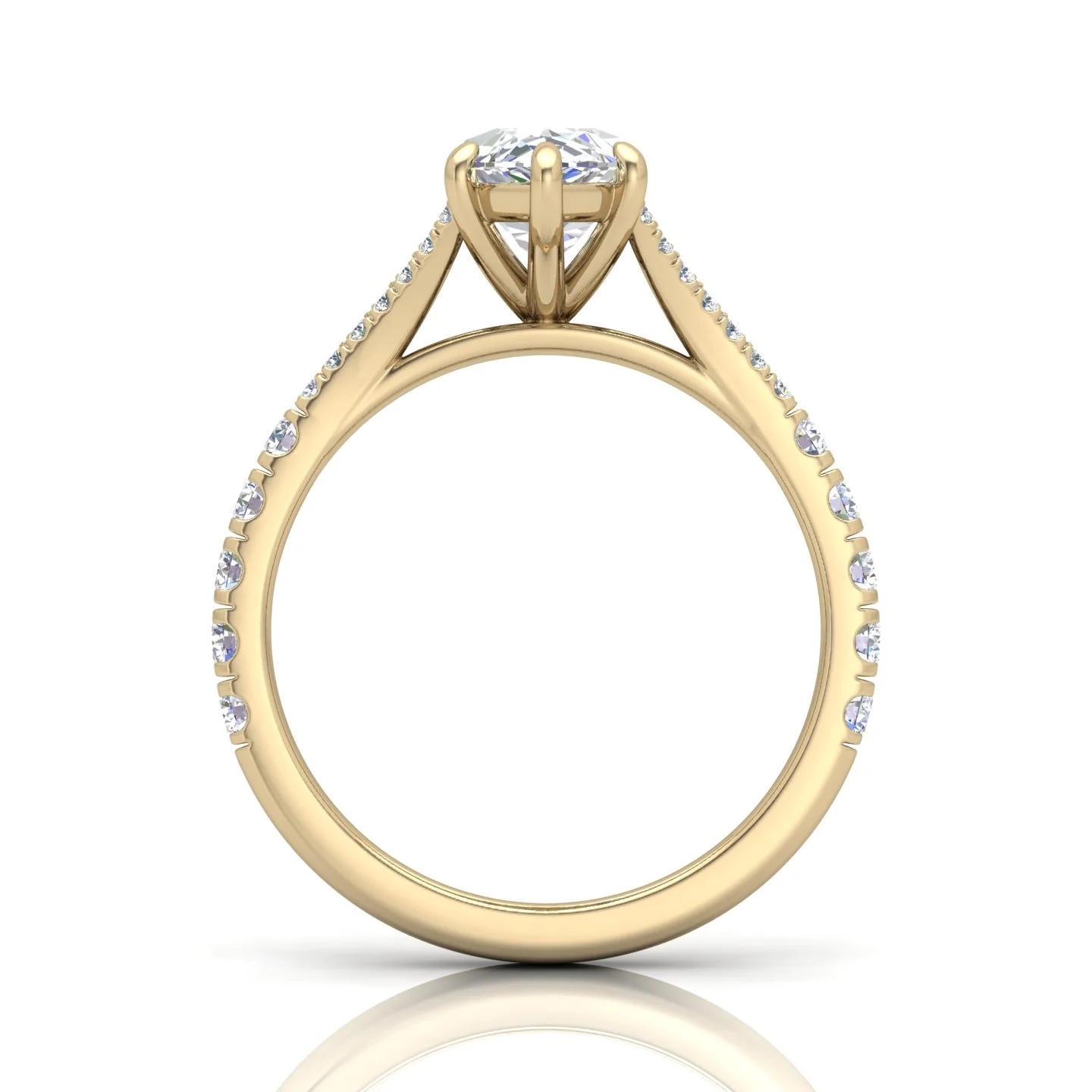Julie Marquise Diamond Split Shank Engagement Ring - Image 6