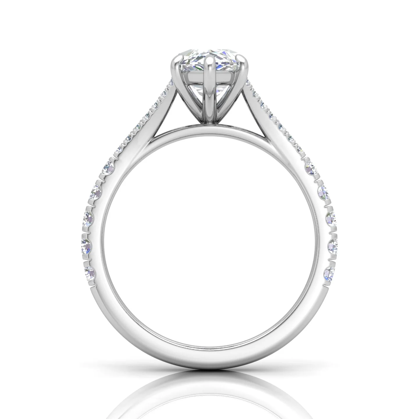 Julie Marquise Diamond Split Shank Engagement Ring - Image 7