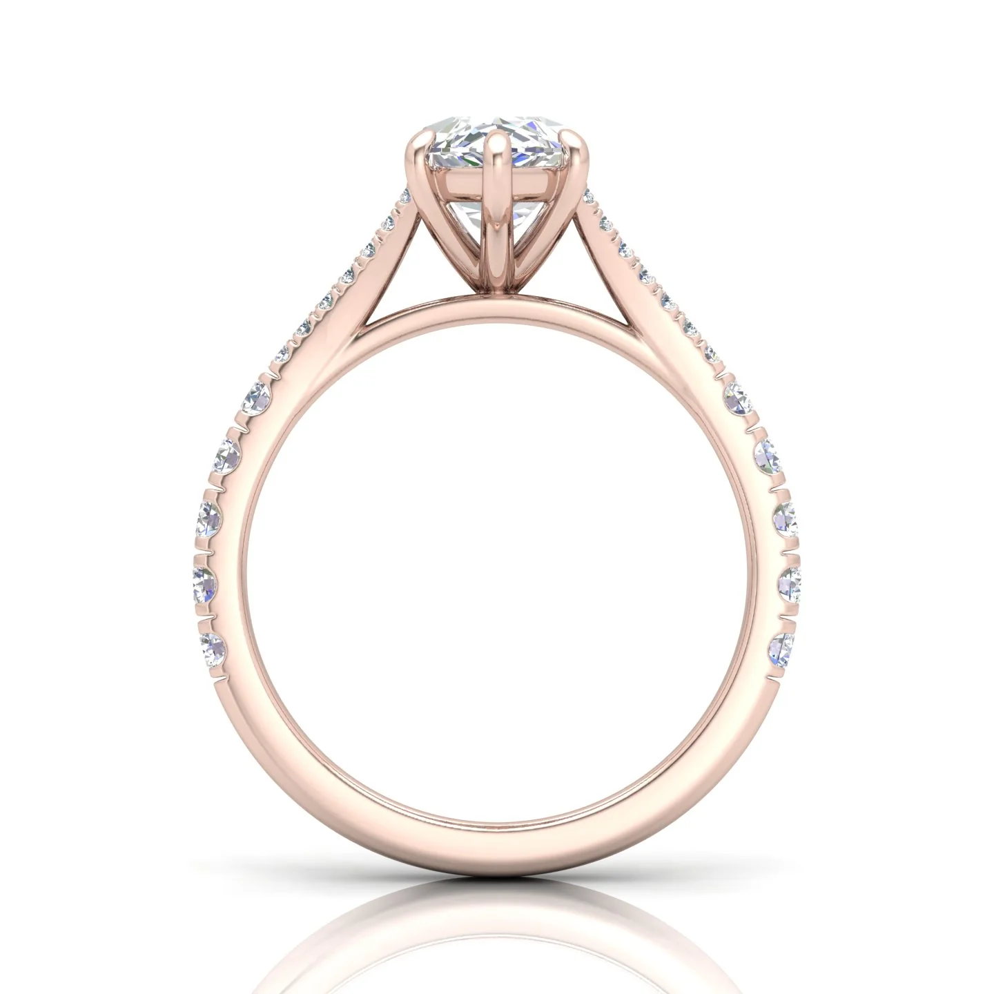 Julie Marquise Diamond Split Shank Engagement Ring - Image 8