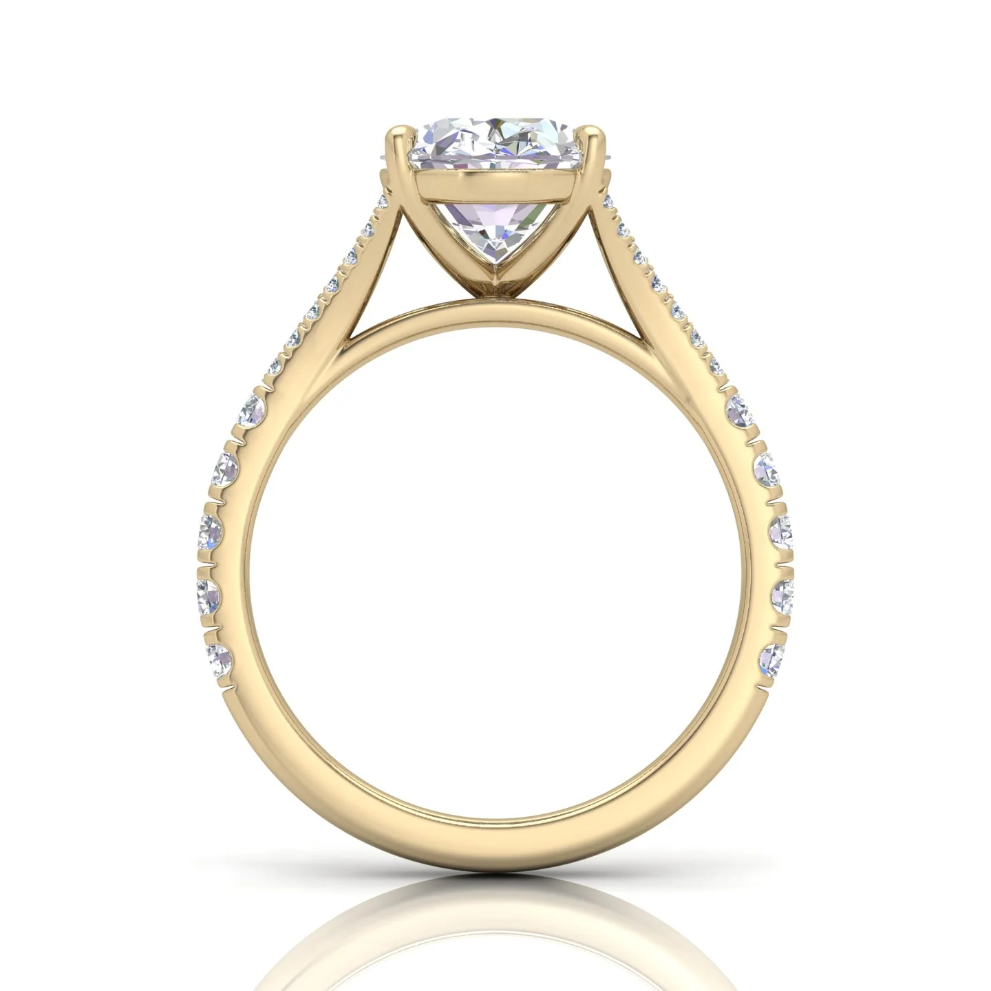Julie Oval Diamond Split Shank Engagement Ring - Image 7