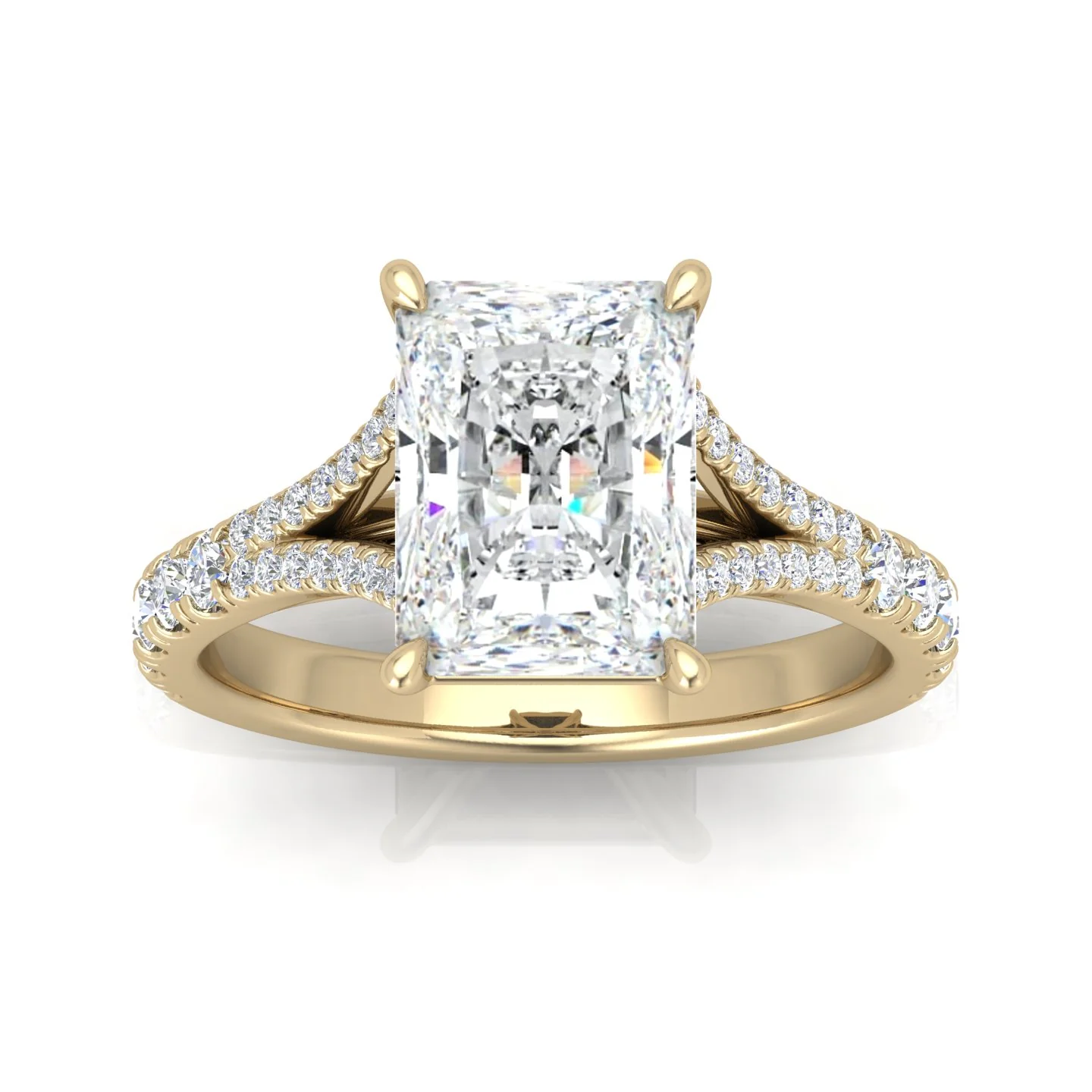 Julie Radiant Diamond Split Shank Engagement Ring - Image 11