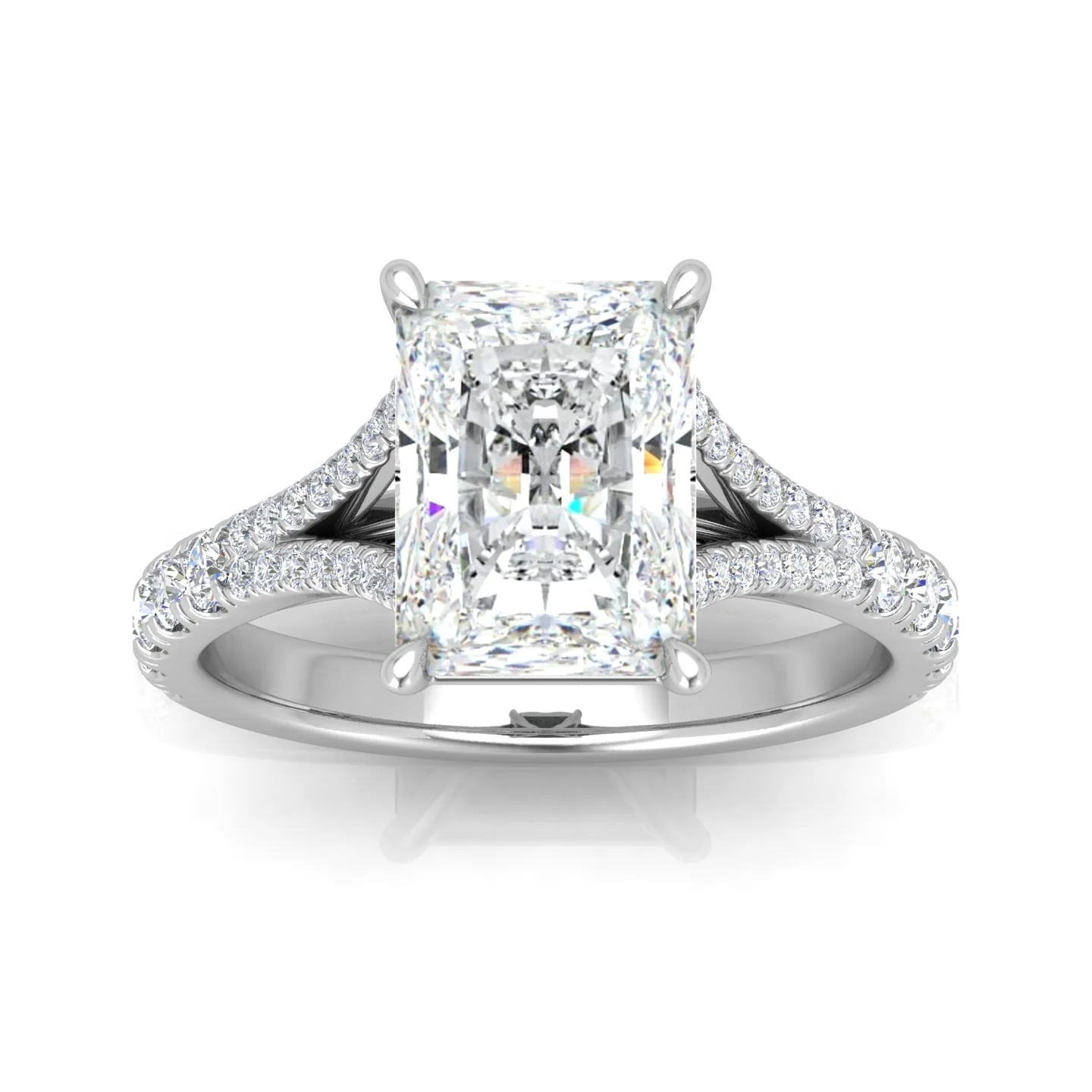 Julie Radiant Diamond Split Shank Engagement Ring - Image 12