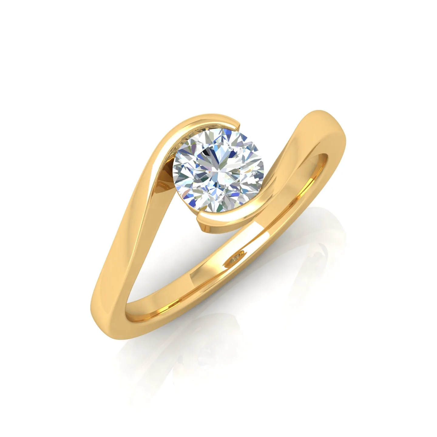 1.00 Carat D/VS Lab Round Diamond Solitaire Engagement Ring For Women - Image 2