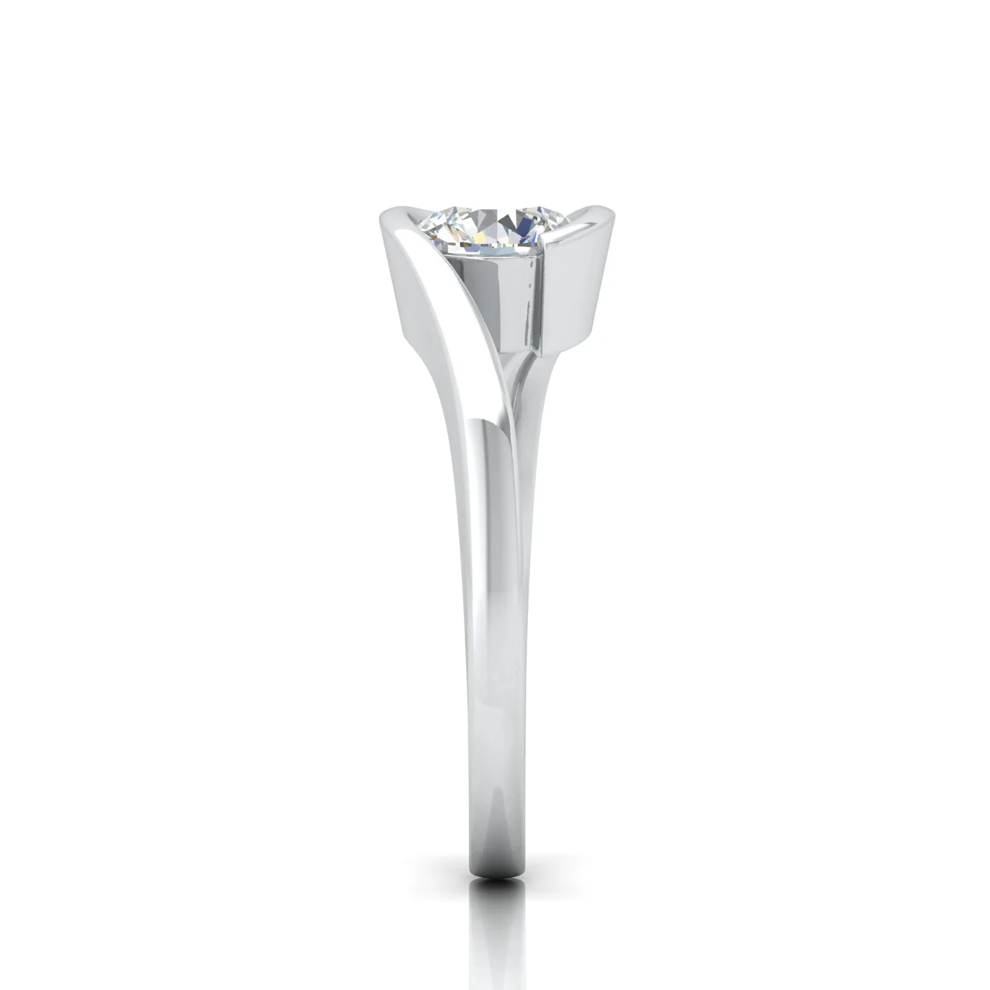 1.00 Carat D/VS Lab Round Diamond Solitaire Engagement Ring For Women - Image 6