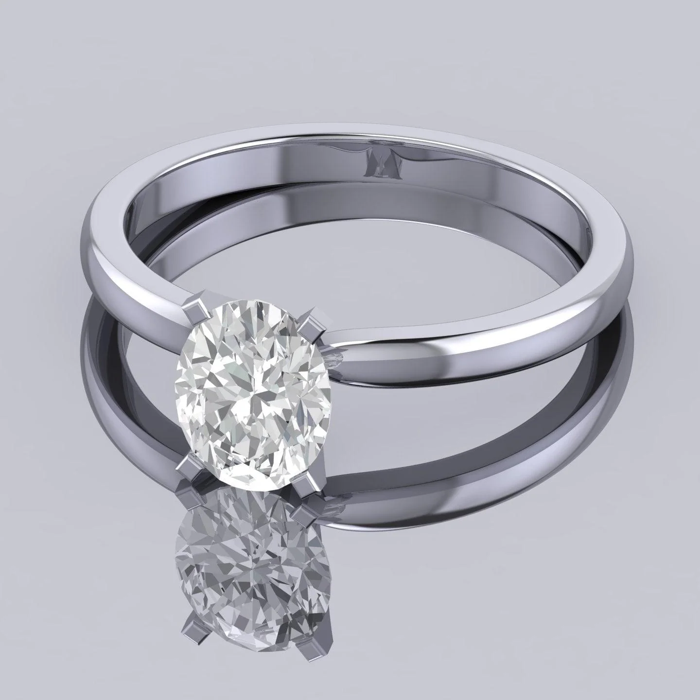 Last Piece ! 2.00 CT IGI Certified Diamond Oval Cut Solitaire Engagement Ring in Platinum - Image 5