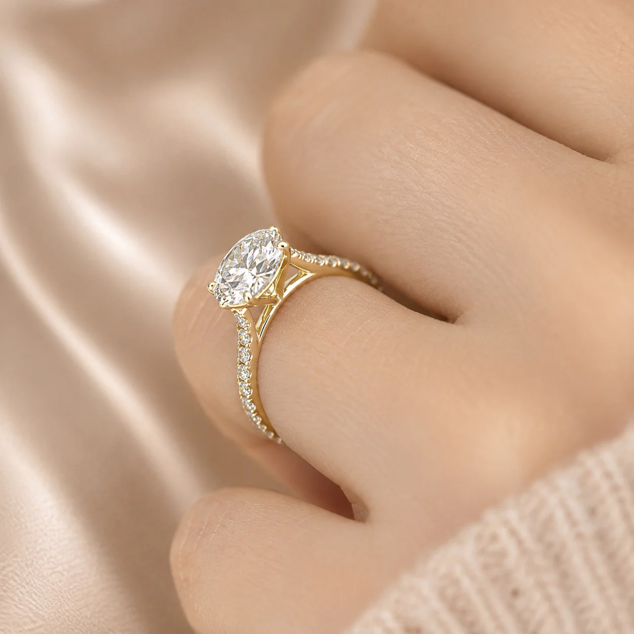 IGI Certified 5.50Ct Huge Round Diamond Engagement Ring Platinum / Gold - Image 3