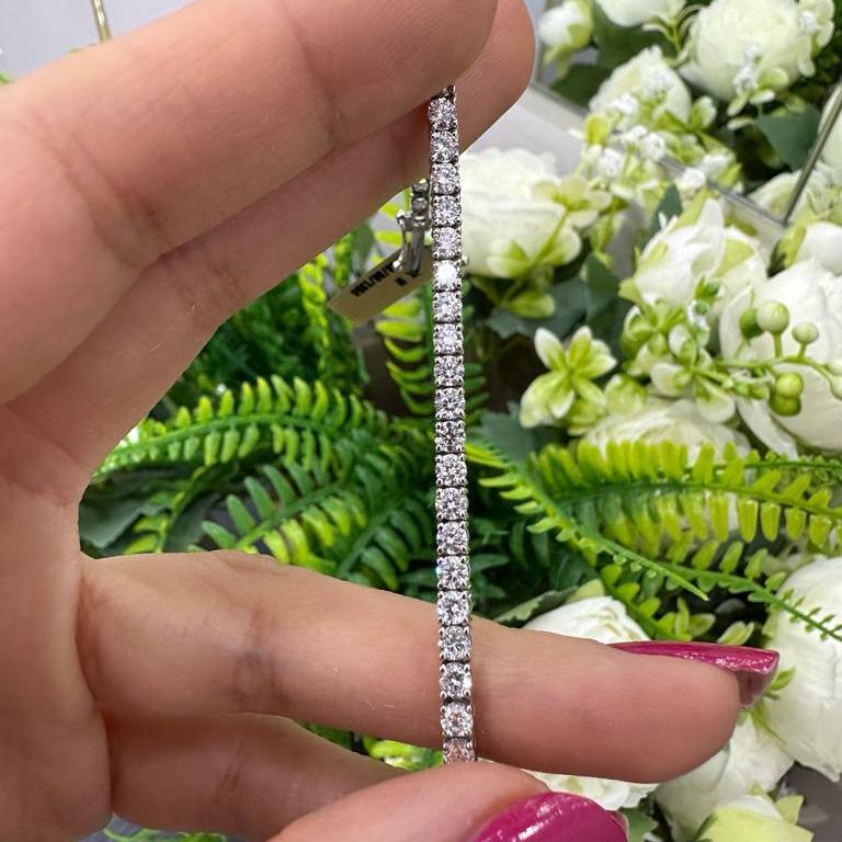 D/VVS Round Lab Diamond Tennis Bracelet Crafted in 18k White Gold 4.00Ct - 5.50Ct - Image 2