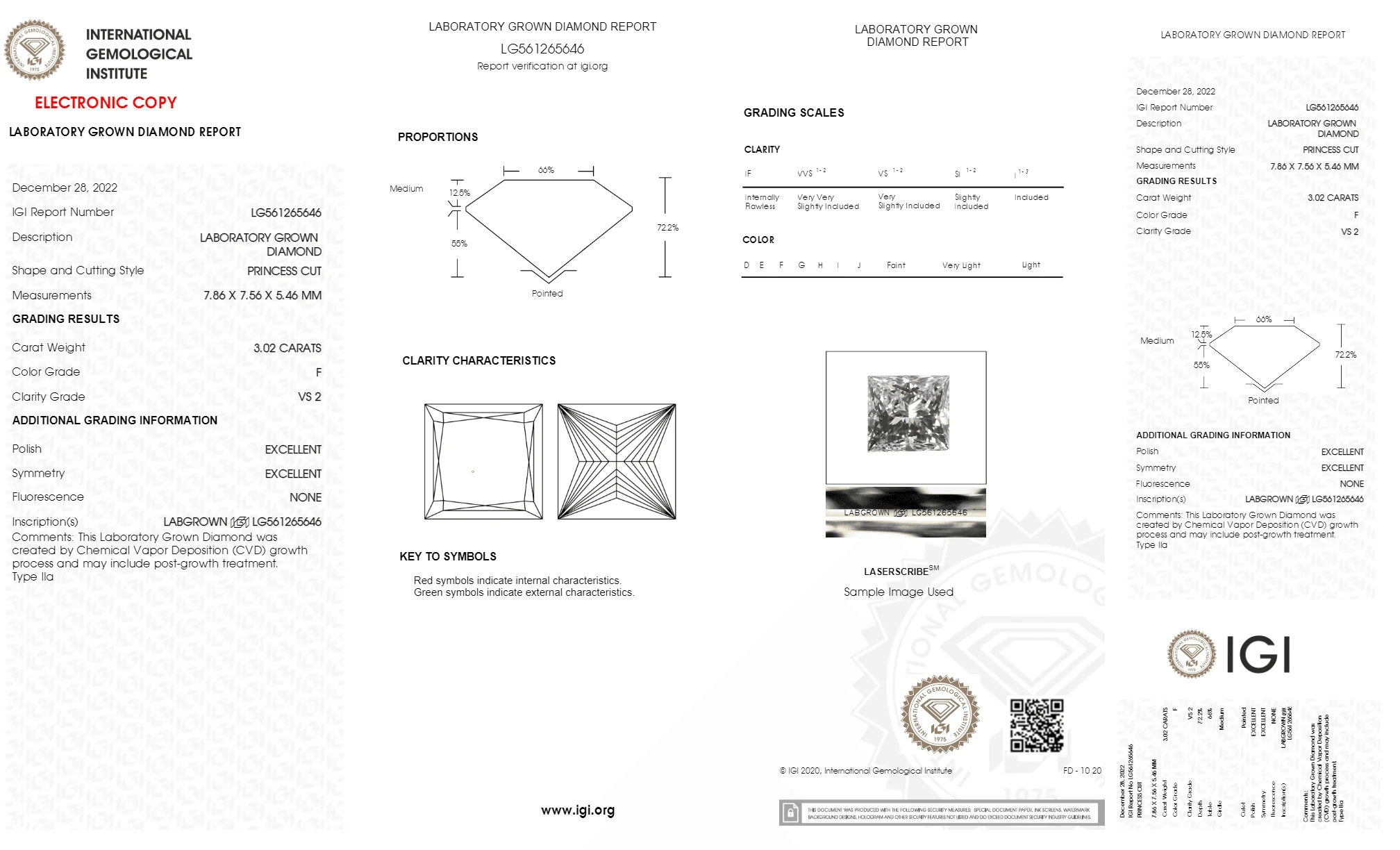 Certified F/VS 6.04 Ct Hugh Princess Cut Diamond Stud Earrings In Platinum - 7.80x7.56mm - Image 6