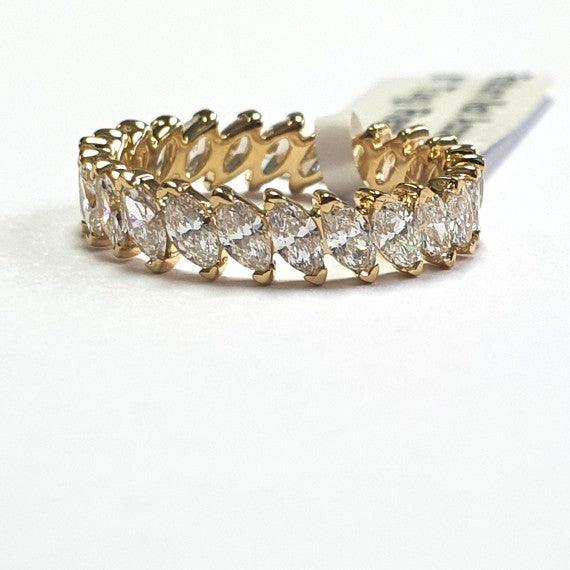 Marquise Diamond Full Eternity Ring in 18k Yellow Gold 2.00 Carat F/VS - Image 3