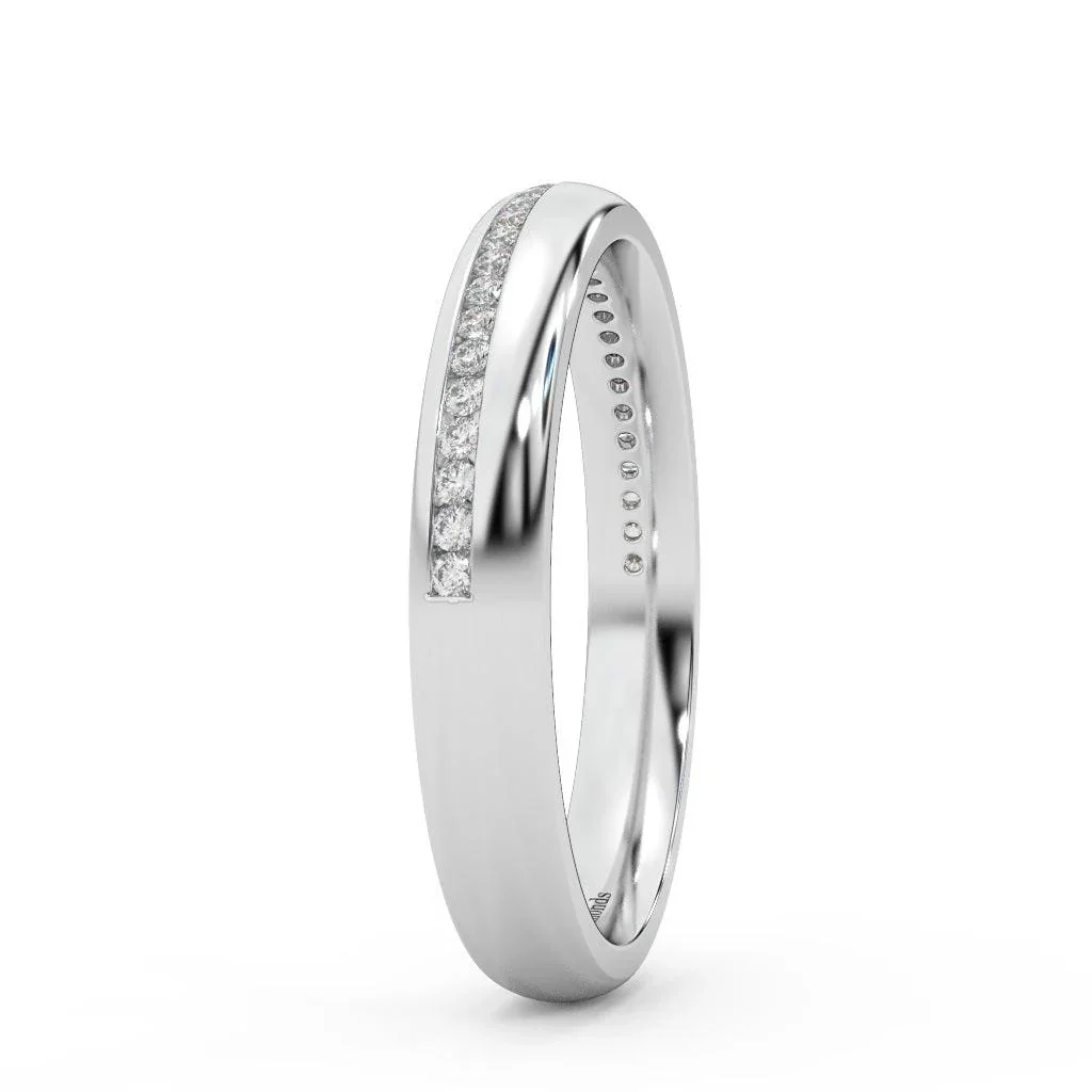 3MM Lab Round Diamond Wedding Band Ring For Her - Image 6