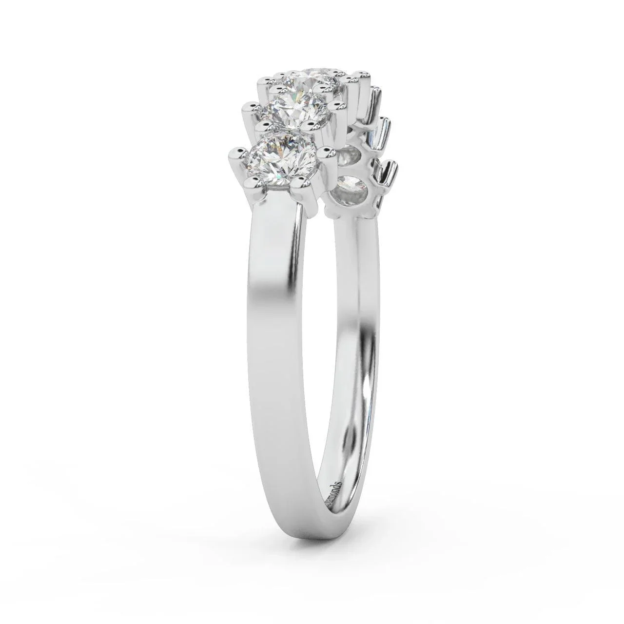 Natural 7 Round Diamond Women's Wedding Ring - 0.65 Carat - Image 7