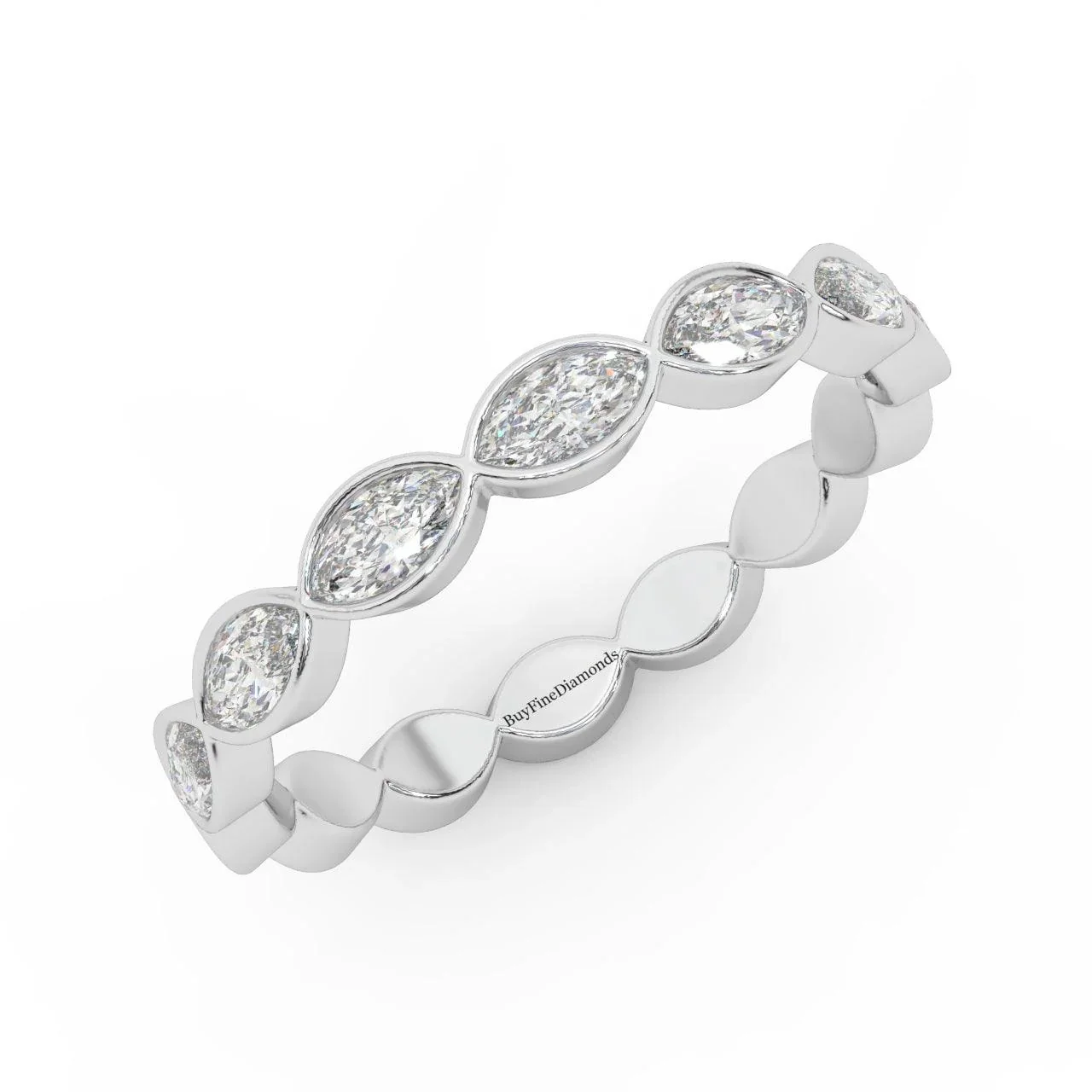 Natural Marquise Diamond  Set Anniversary Ring  0.70 Carat