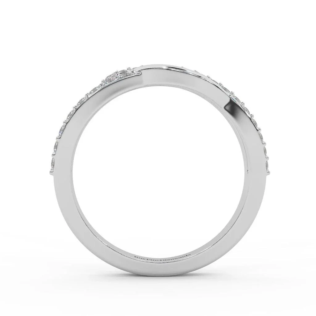 Natural Round Diamond Designer Infinity Wedding Ring For Women 0.40 Carat - Image 7