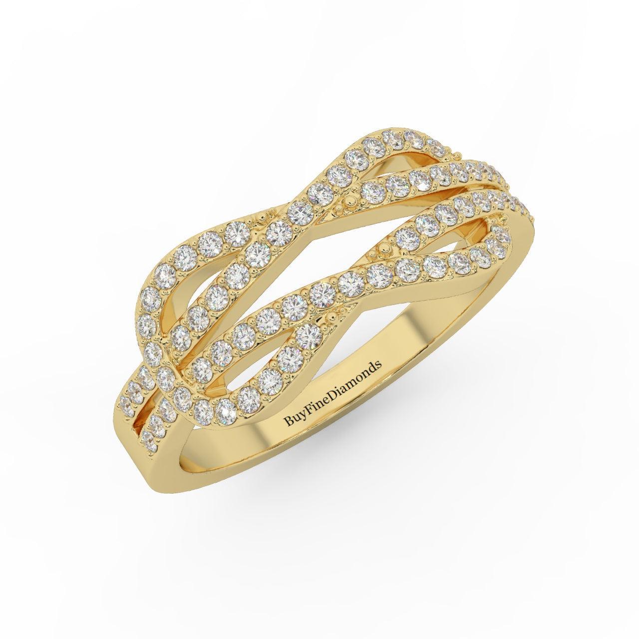 Natural Round Diamond Infinity Eternity Ring Band - 0.40 Carat - Image 3
