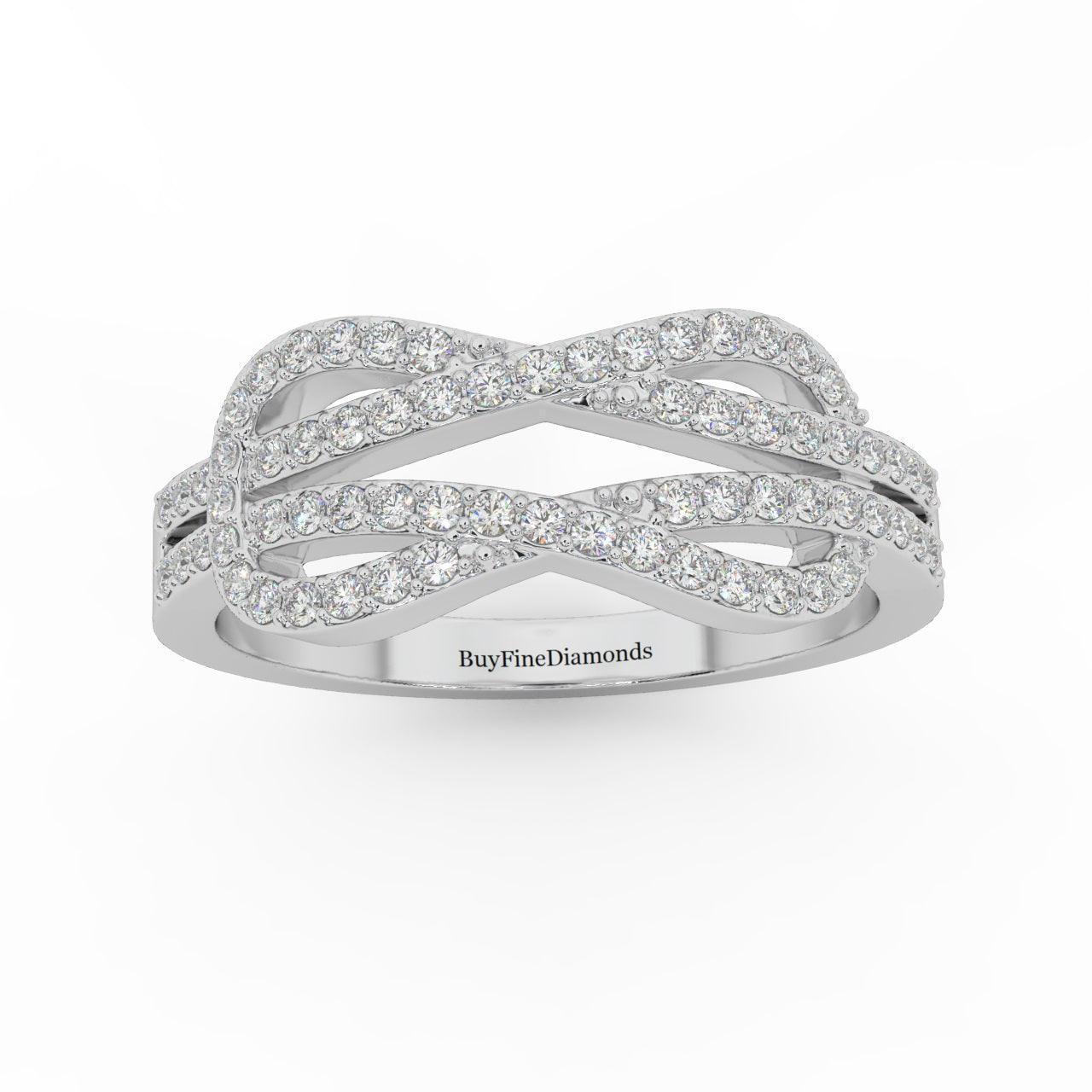 Natural Round Diamond Infinity Eternity Ring Band - 0.40 Carat - Image 5