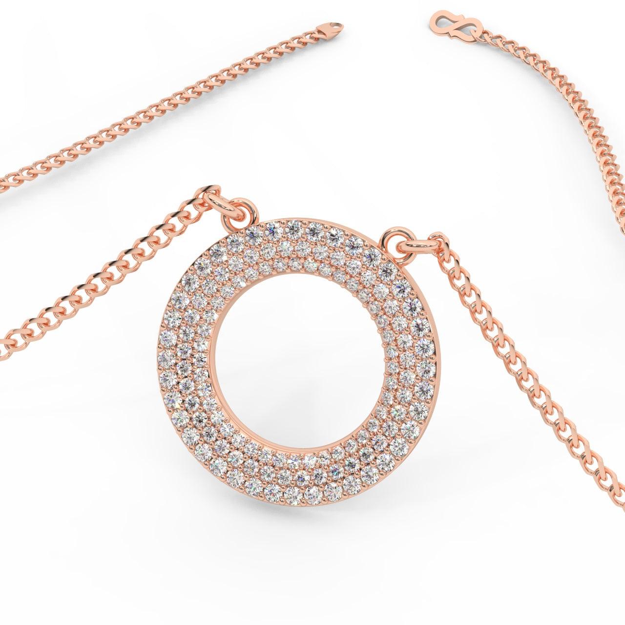 Natural Round Diamond Roulette Pendant For Her - 0.60 carat - Image 4