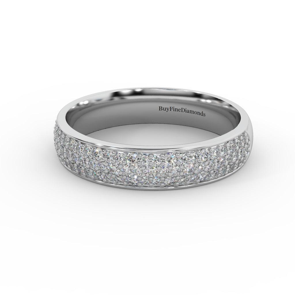 Natural Round Diamond Women's Wedding Half Eternity Ring 0.60 Carat - Image 2