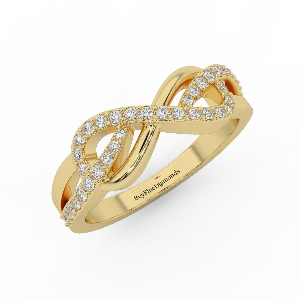 Natural Round Diamond Infinity Eternity Ring For Women 0.40 Carat - Image 3