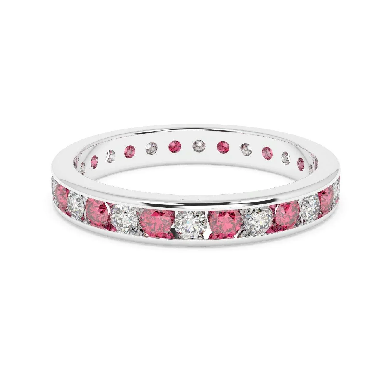 Natural Ruby and Diamond Full Eternity Ring 2.00Ct - Image 3
