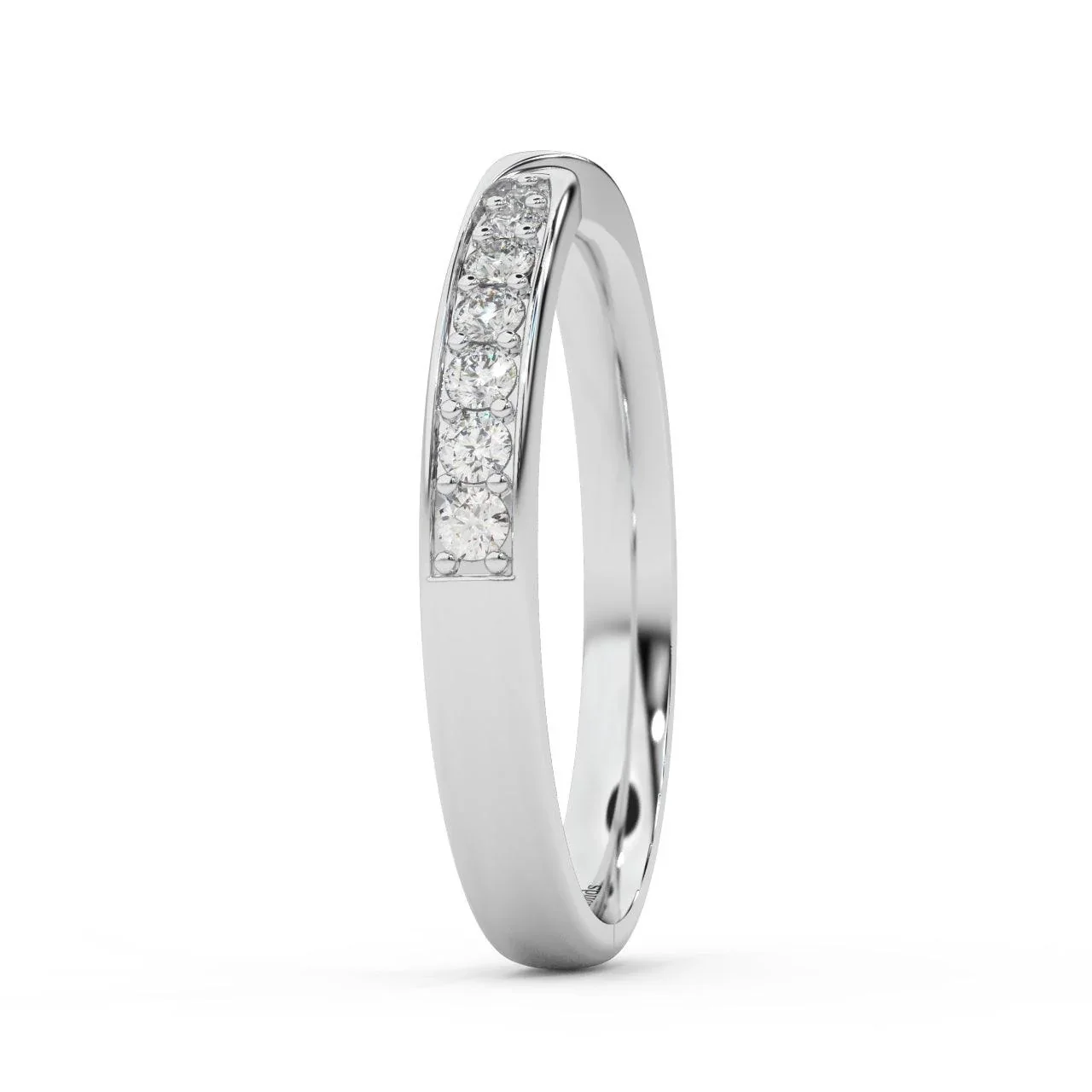 2.0MM Pave Set Round Diamond Women's Wedding Ring - 0.33 Carat - Image 6