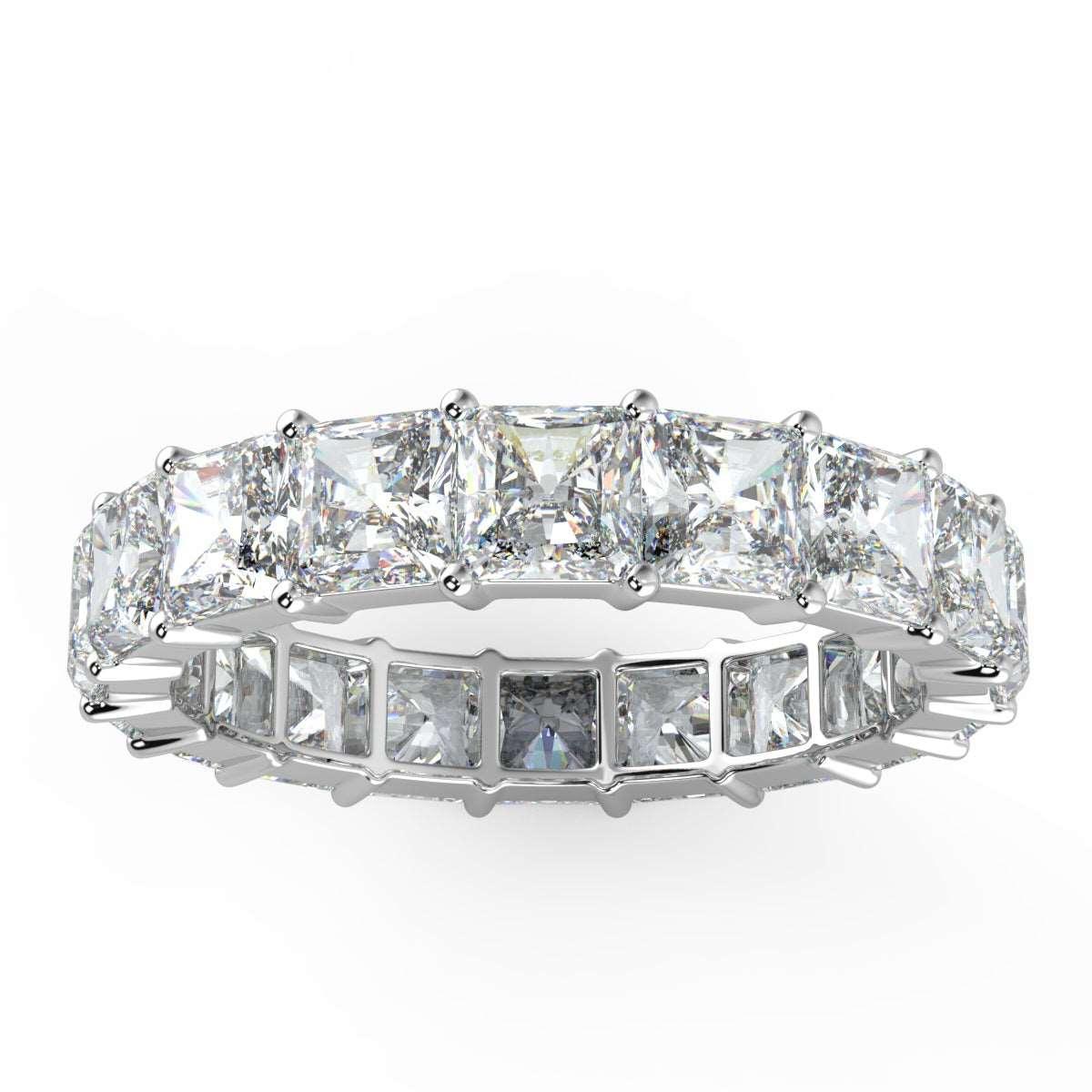 6.00 & 9.00 ct D/VS Princess Cut Diamond Full Eternity Ring 18K Gold And Platinum - Image 2