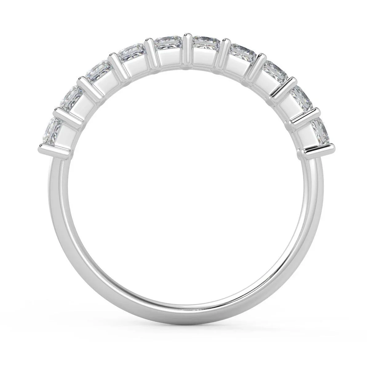 Princess Diamond Half Eternity Ring in Platinum/18K Gold 0.60 CT F/VS - Image 3