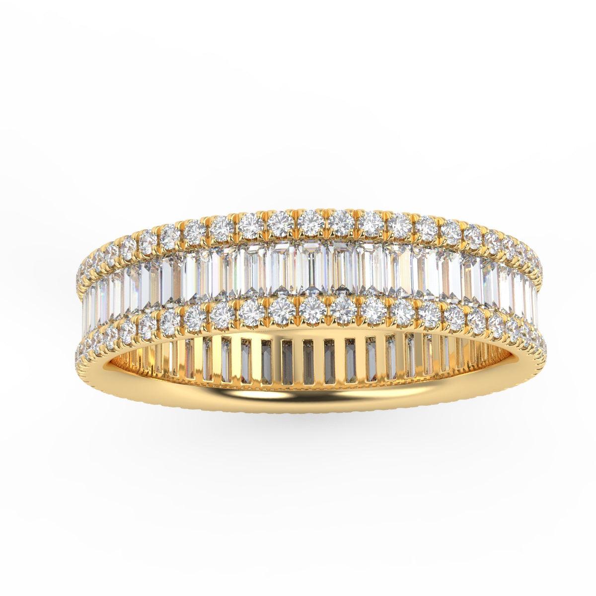 Round and Baguette Diamond Full Eternity in Gold / Platinum - 2.00ct F/VS - Image 2