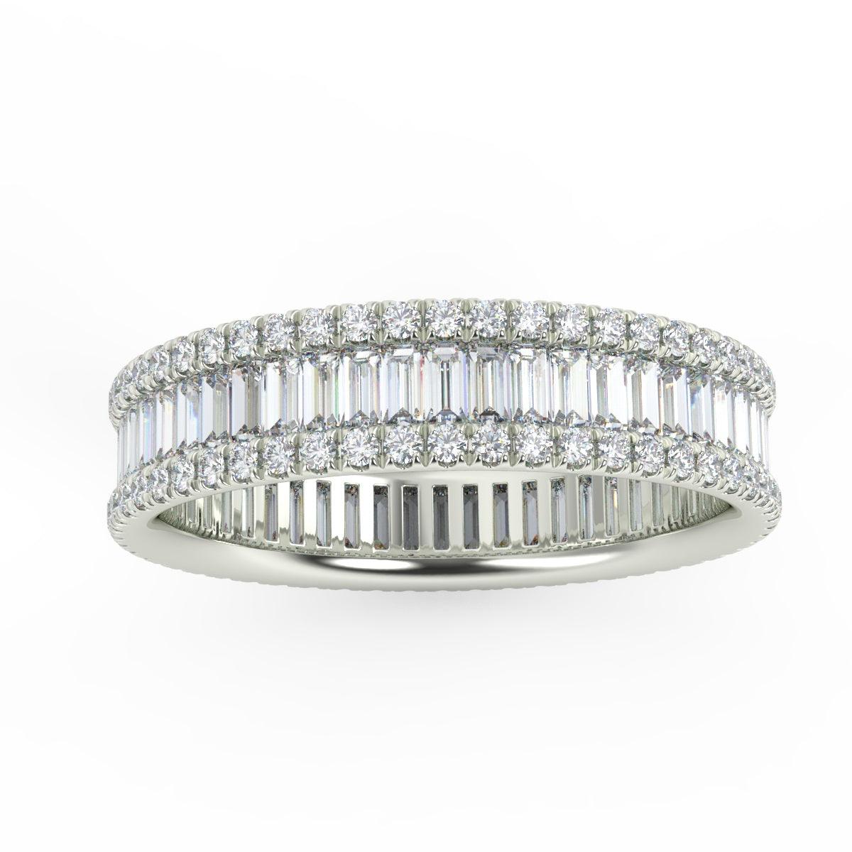 Round and Baguette Diamond Full Eternity in Gold / Platinum - 2.00ct F/VS - Image 3