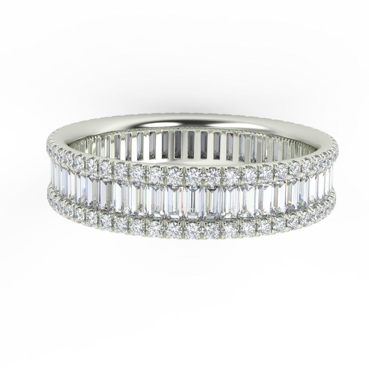 Round and Baguette Diamond Full Eternity in Gold / Platinum - 2.00ct F/VS - Image 7