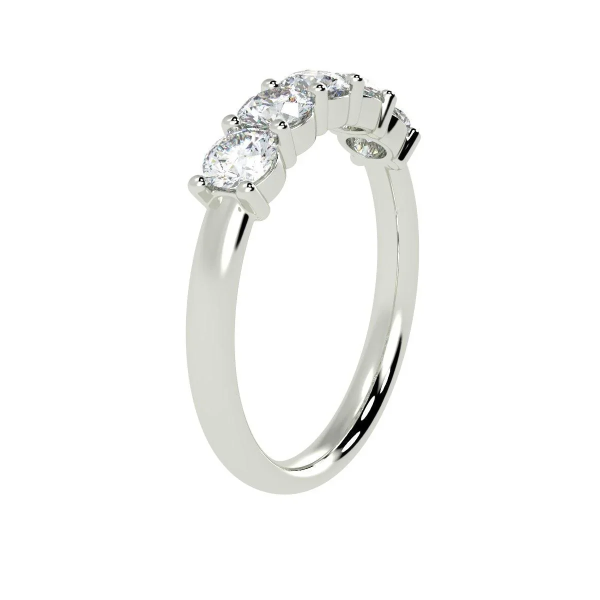 Round Diamond 5 Stone Anniversary Ring 1.00Ct D/VVS - Image 4