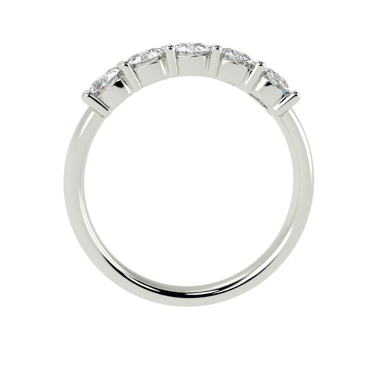 Round Diamond 5 Stone Anniversary Ring 1.00Ct D/VVS - Image 5