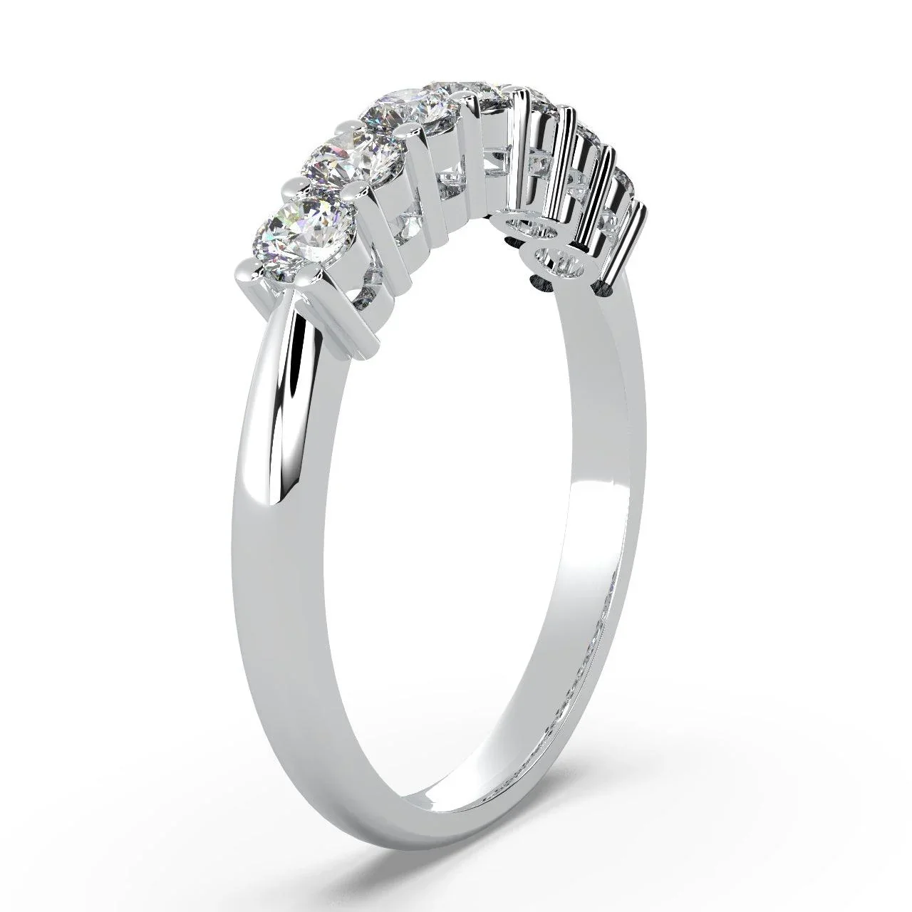 Amada Round Diamond 7 Stone Anniversary Ring in Hallmarked Gold / Platinum 0.50Ct D/VVS - Image 5
