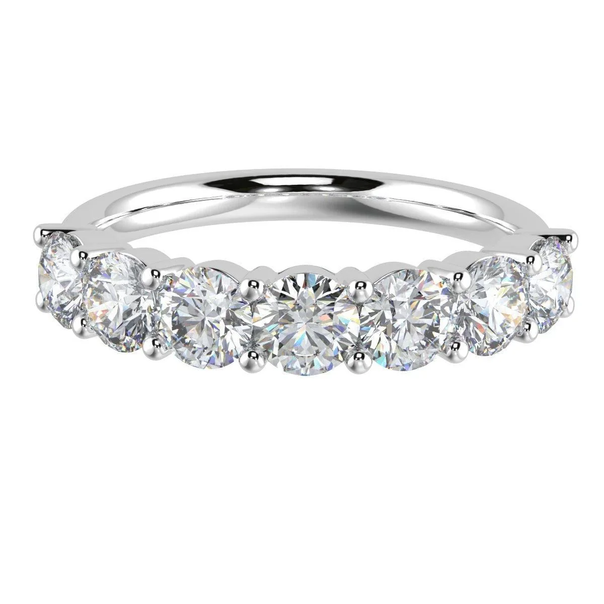 1.00ct D/VVS 7 Round Diamond Eternity Rings For Women - Image 4