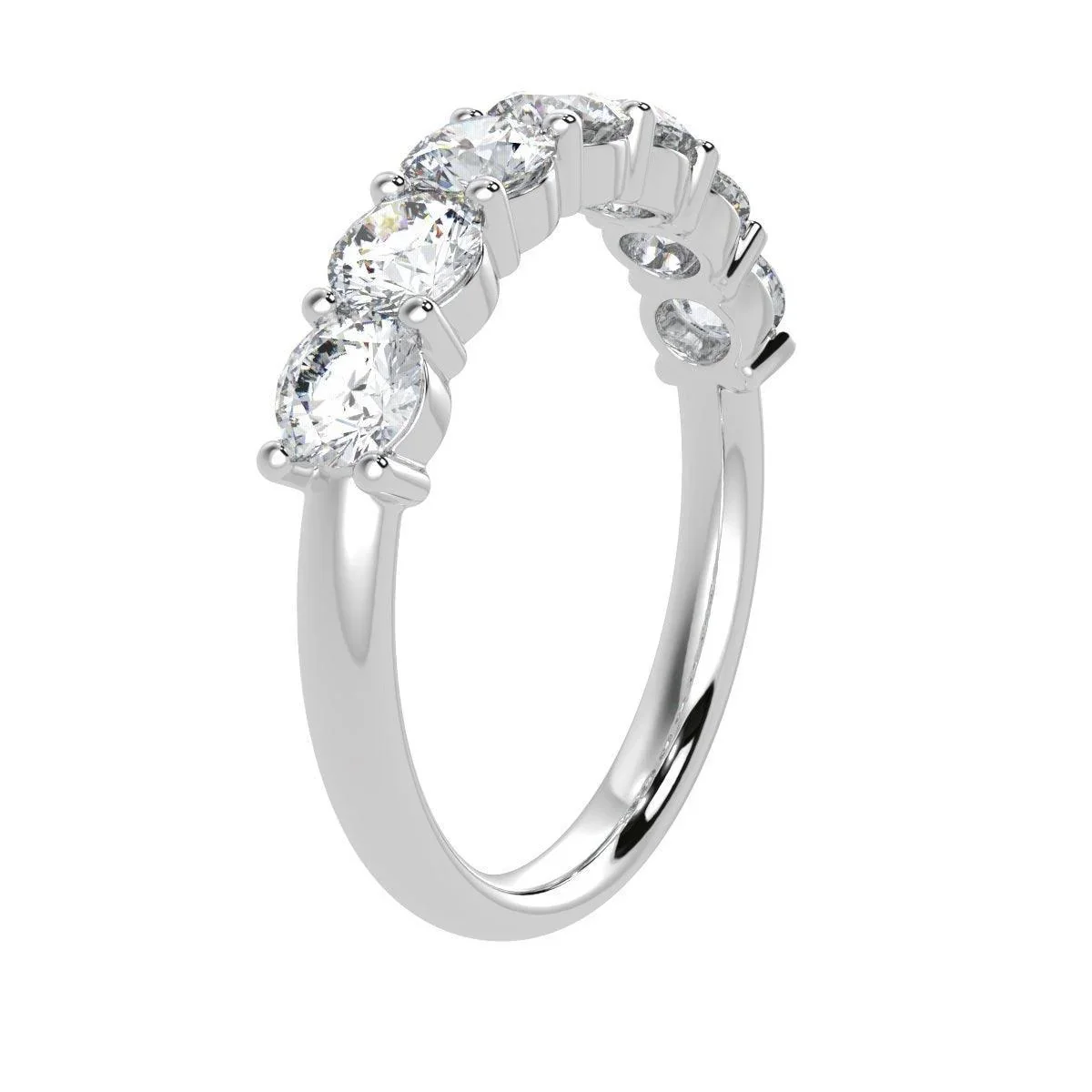 1.00ct D/VVS 7 Round Diamond Eternity Rings For Women - Image 6