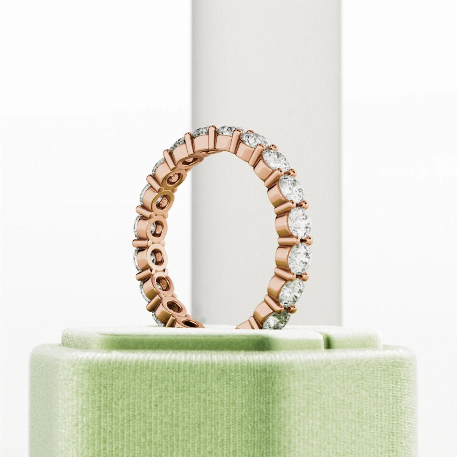 Round Lab Diamond Claw Set Full Eternity Ring for Women's - 2.00Ct - 3.00Ct - D/VS - Image 5