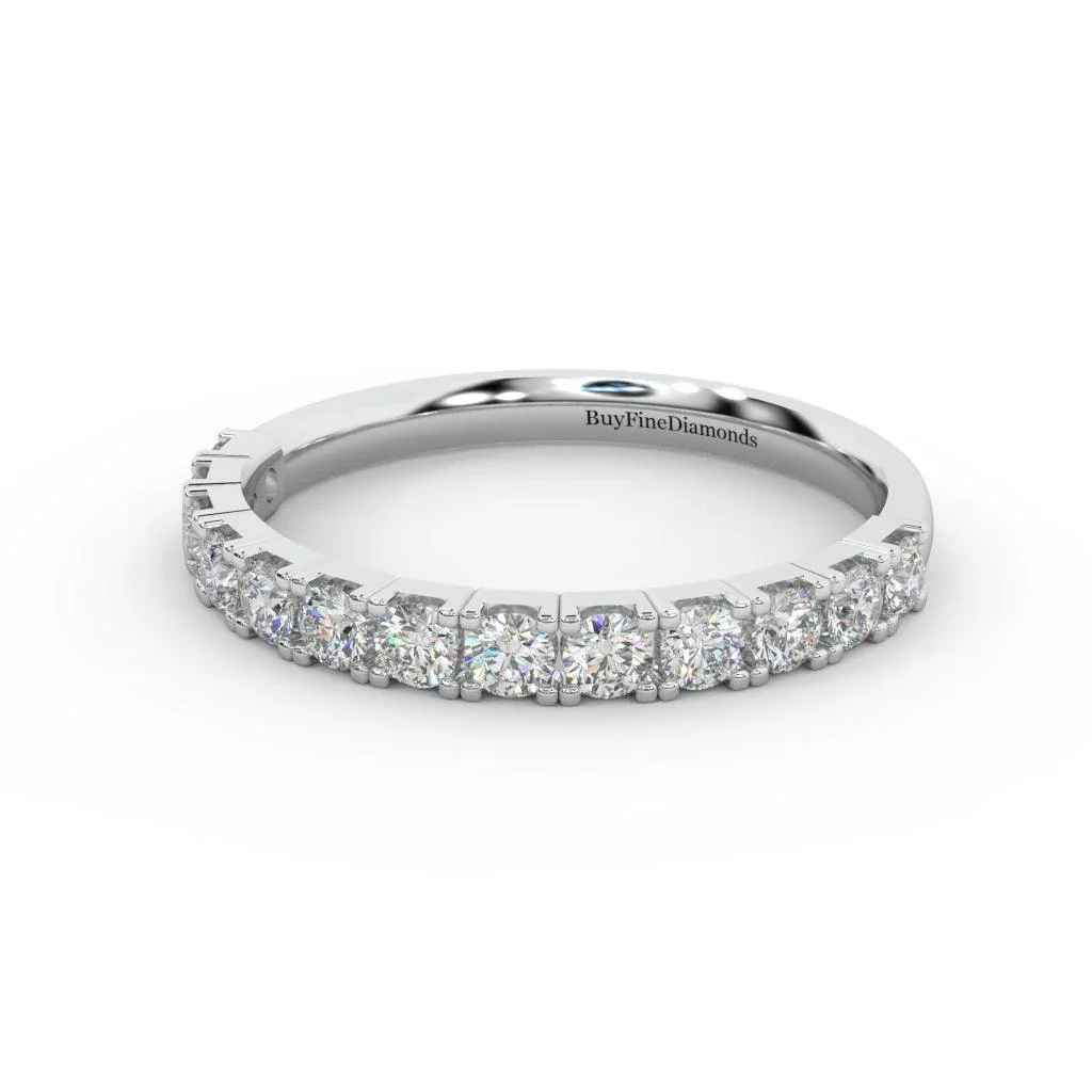 Round Diamond Claw Set Half Eternity Wedding Ring 0.70 Carat - Image 2