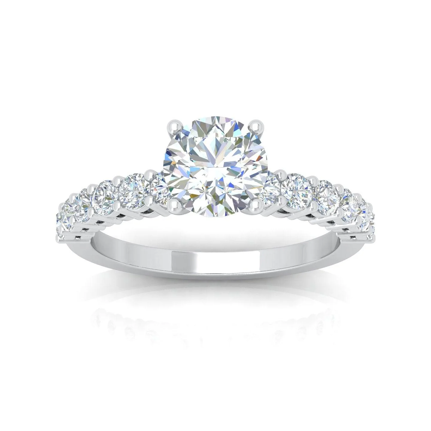 Round Diamond Designer Engagement Ring in Gold / Platinum 1.50Ct - Image 5