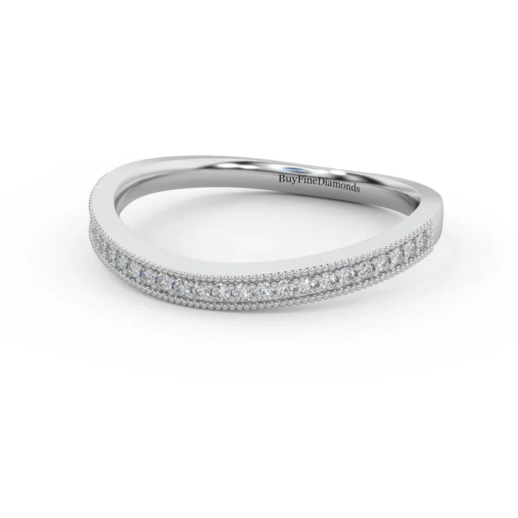 Round Diamond Engagement Matching Band Ring - Image 2
