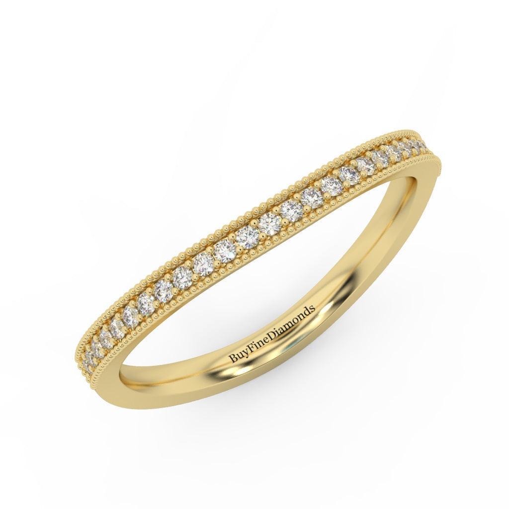Round Diamond Engagement Matching Band Ring - Image 3