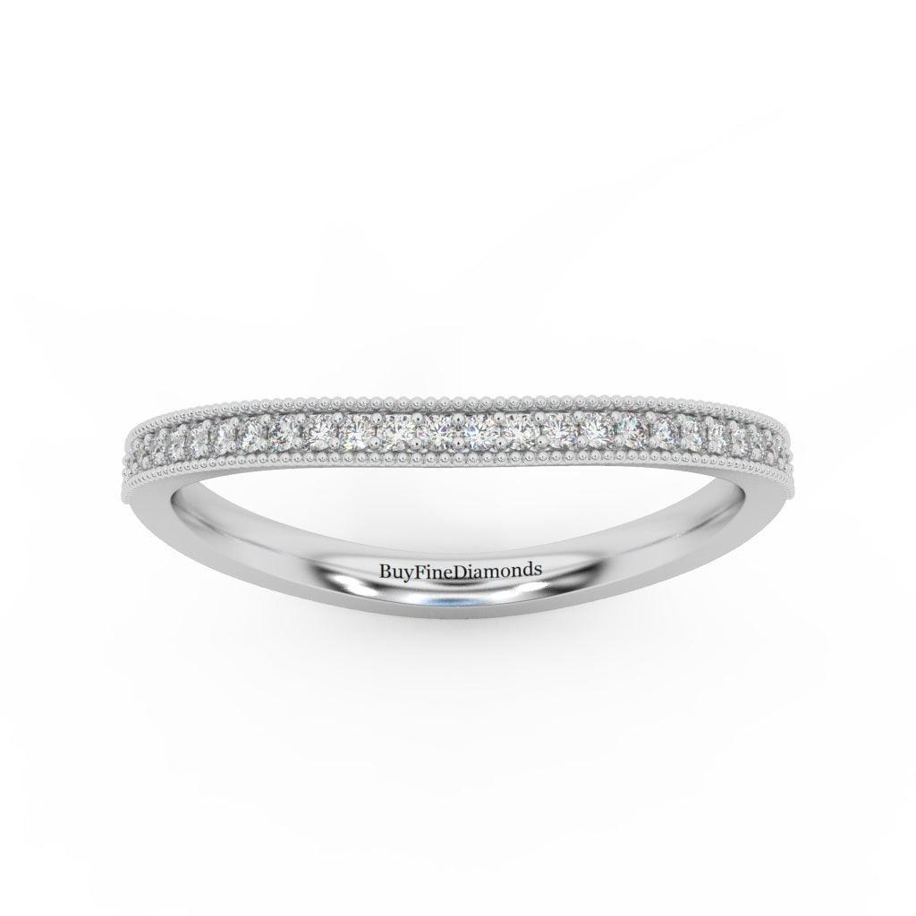 Round Diamond Engagement Matching Band Ring - Image 5