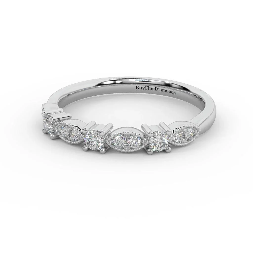 Round Diamond Engagement Wedding Band - Image 2